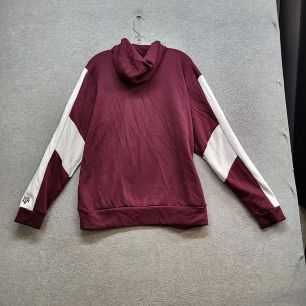 Texas A&M Aggies Men Sweatshirt Large Red Hoodie Adidas Logo Embroidered‎